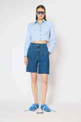 TENCEL BLENDED DENIM SHORTS